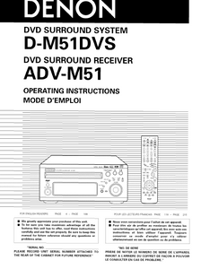 DENON D-M51DVS DVD Surround Receiver Service Manual