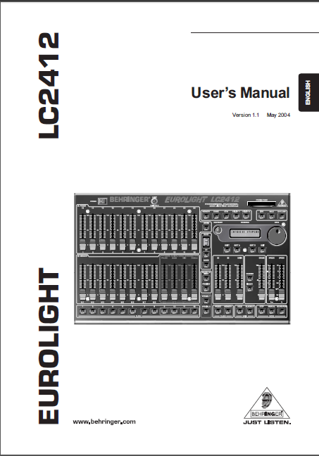 BEHRINGER LC2414 Eurolight User's Manual