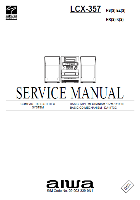 AIWA LCX-357 Compact Disc Stereo System Service Manual