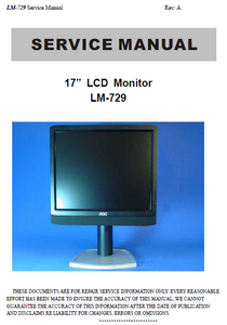 AMC AOC-LM-729 17" LCD Monitor Service Manual