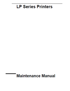 Hewlett Packard LP Series Printers Service Manual