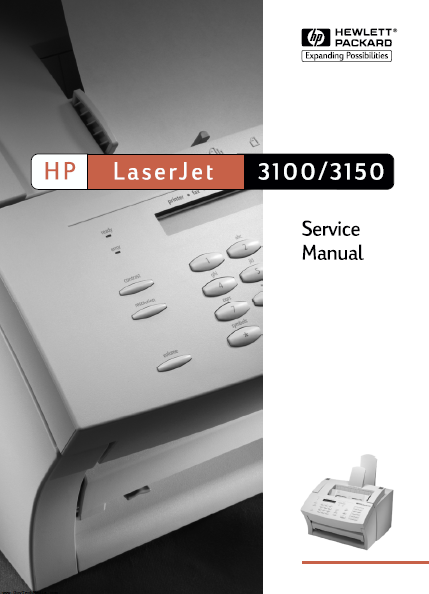 Hewlett Packard LaserJet 3100-3150 Service Manual