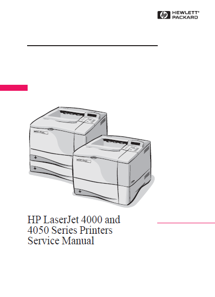 Hewlett Packard LaserJet 4000-4050 Series Printers Service Manual
