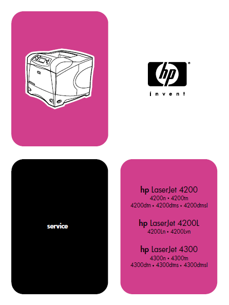 Hewlett Packard LaserJet 4200-4200L-4300 series printer Service Manual