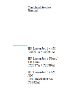 Hewlett Packard LaserJet 4-4M Combined Service Manual