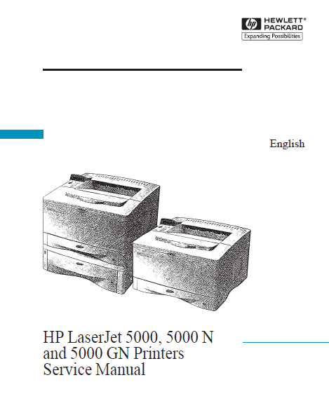 Hewlett Packard LaserJet 5000 Printers Service Manual