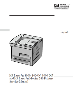 Hewlett Packard LaserJet Mopier 240 Printers Service Manual