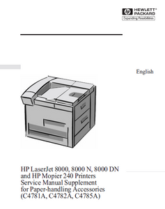 Hewlett Packard LaserJet 8000 Printers (Sup) Service Manual