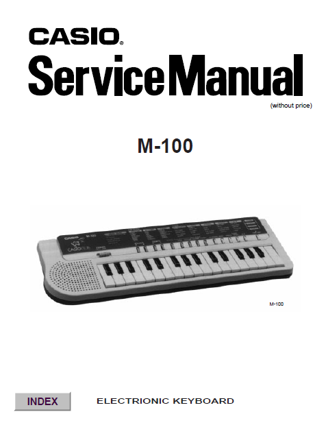 Audio TO Clearcom-M100 CASIO Service Manual