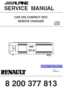 ALPINE Car Use CD Remote Changer Renault Service Manual