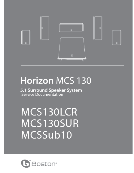 DENON MCS-130 Surround Speaker System Parts List