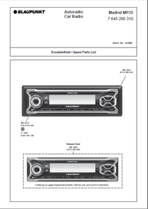 BLAUPUNKT Madrid MP35 Parts List with Schematics