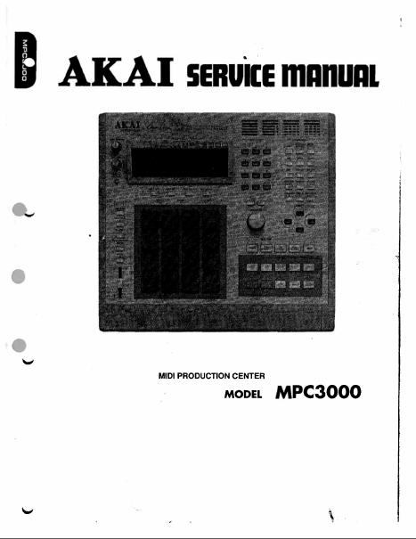 AKAI MPC3000 Midi Production Center Service Manual