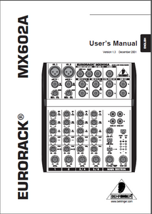 BEHRINGER Eurorack MX602A User's Manual