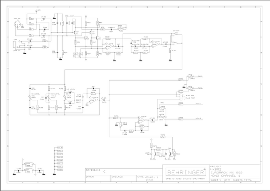 BEHRINGER Eurorack MX802 Schematics