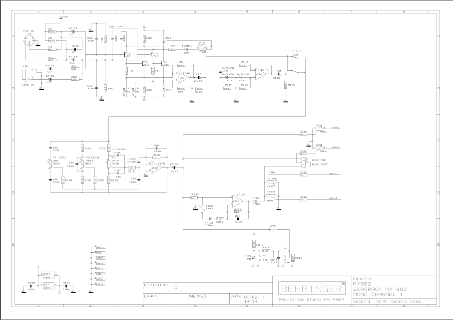 Behringer xenyx 1002fx схема