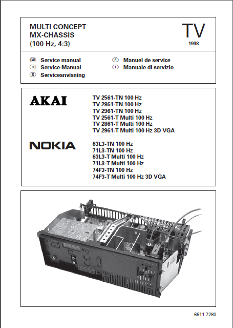 AKAI MX-Chassis NOKIA Multi Concept Service Manual