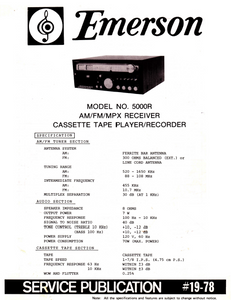 Emerson Model 5000R Service Manual
