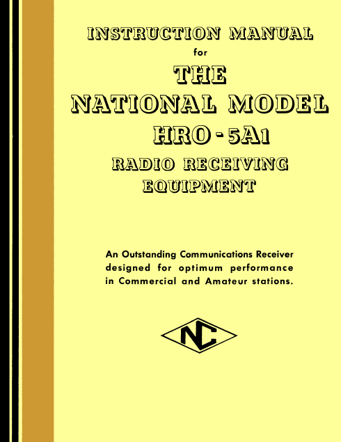 Audio TO Clearcom-NATIONAL_HRO-5A1 Service Manual