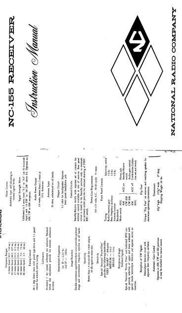 Audio TO Clearcom-NATIONAL_NC-155_receiver Service Manual