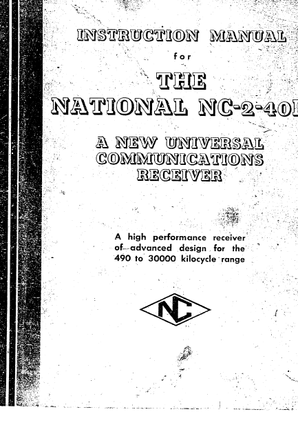 Audio TO Clearcom-NATIONAL_NC2-40d Service Manual