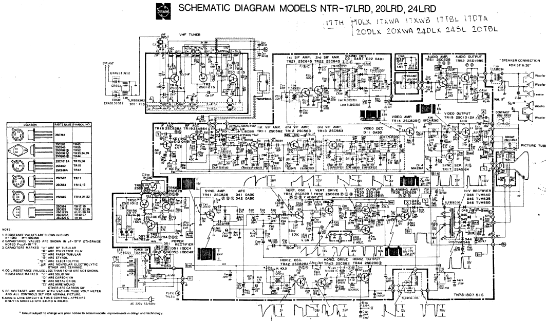 Audio TO Clearcom-NATIONAL_NTR-17,21,24lrd_sch Service Manual