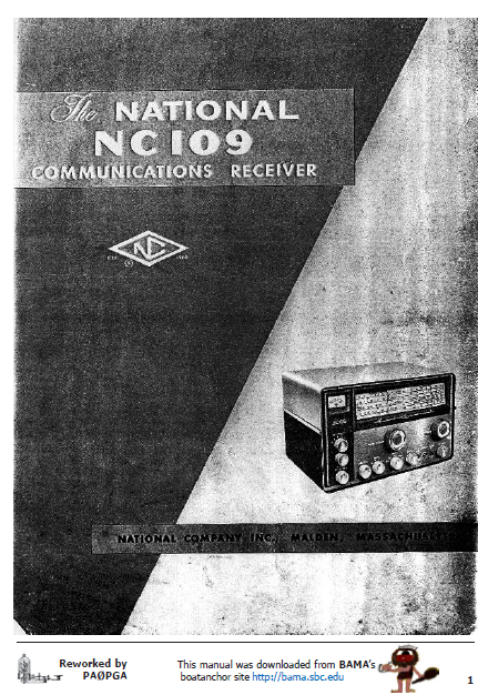 Audio TO Clearcom-NATIONAL_nc109_receiver Service Manual