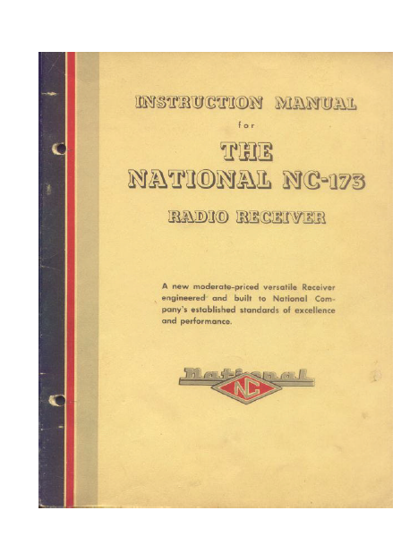 Audio TO Clearcom-NATIONAL_nc173_receiver Service Manual
