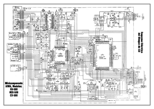 AIWA X-500 Mini Component Stereo Schematics