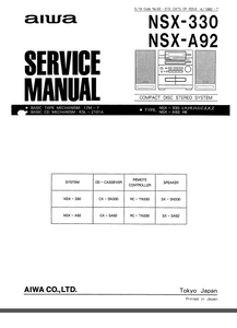 AIWA NSX-330HL Compact Disc Stereo System Service Manual