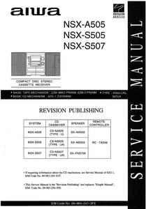 AIWA NSX-A505 Revision CD Stereo Cassette Receiver Service Manual
