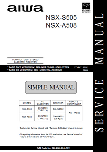 AIWA NSX-A505 Simple CD Stereo Cassette Receiver Service Manual