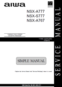 AIWA NSX-A777 Simple CD Stereo Cassette Receiver Service Manual