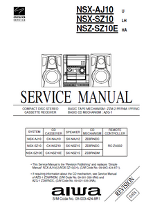 AIWA NSX-AJ10 U Revision CD Stereo Cassette Receiver Service Manual