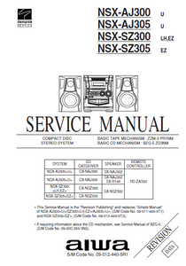 AIWA NSX-AJ300 Revision CD Stereo System Service Manual
