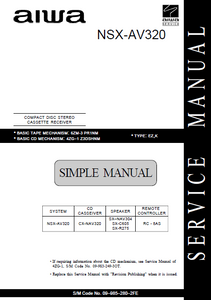 AIWA NSX-AV320 Simple CD Stereo Cassette Receiver Service Manual