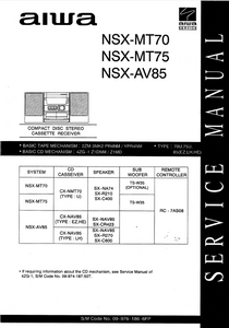 AIWA NSX-AV85 CD Stereo System Service Manual