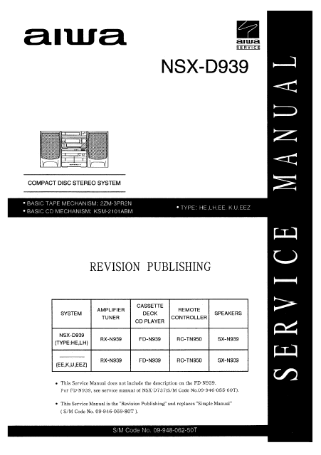 AIWA NSX-D939 Service Manual