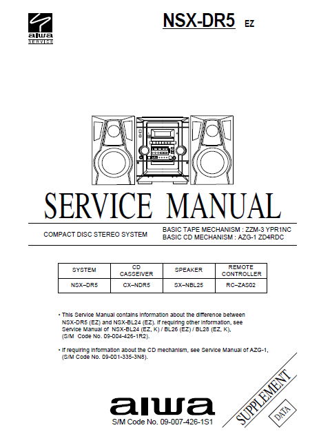AIWA NSX-DR5 Service Manual