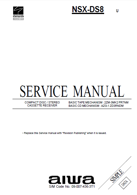 AIWA NSX-DS8 Service Manual