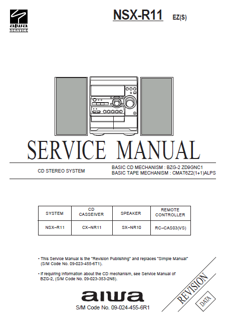 AIWA NSX-R11 Service Manual