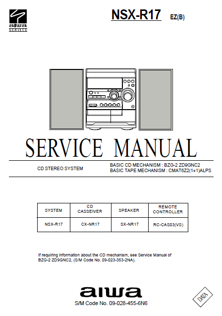 AIWA NSX-R17 Service Manual