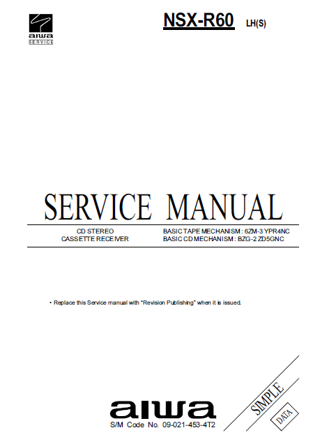 AIWA NSX-R60 Service Manual