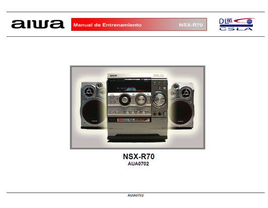 AIWA NSX-R70 Training Manual