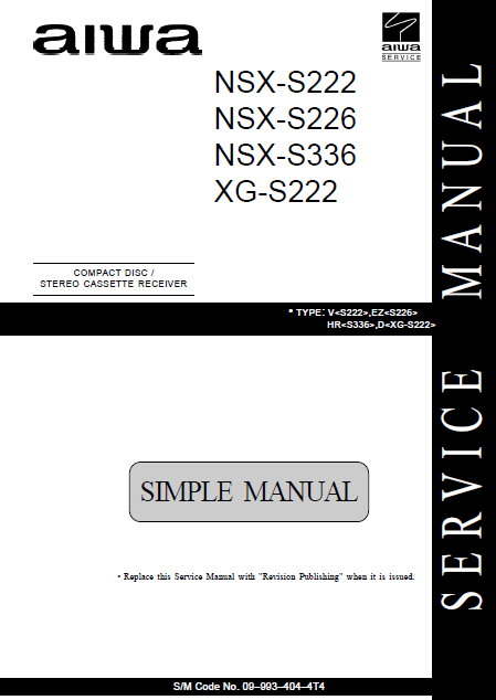 AIWA NSX-S222 Service Manual