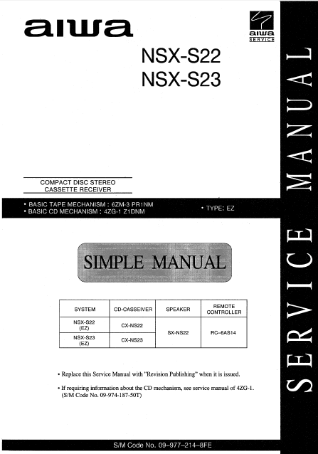 AIWA NSX-S22 S23 Service Manual