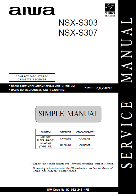 AIWA NSX-S303 S307 Service Manual