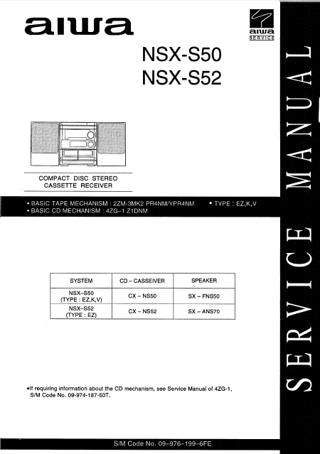 AIWA NSX-S50 S52 Service Manual