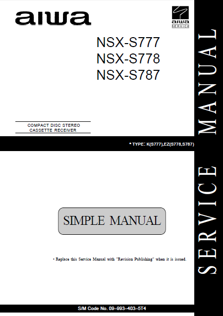 AIWA NSX-S777_S778_S787 Service Manual