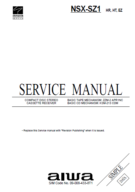 AIWA NSX-SZ1 Service Manual